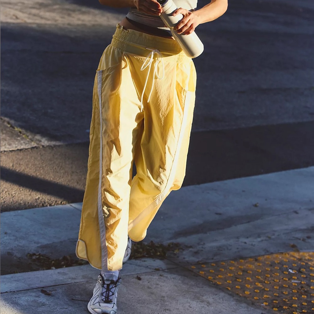 FP Movement by Free People Yellow Track Pants small